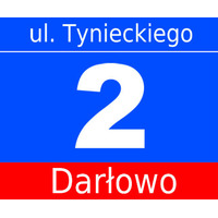 Tablica z numerem domu nazwą ulicy i miejscowości tablica adresowa z numerem domu posesyjna na budynek