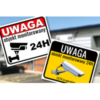 Producent tablic informacyjno - ostrzegawczych - cctv - monitoring Tablica Monitoring CCTV ostrzegawcza informacyjna