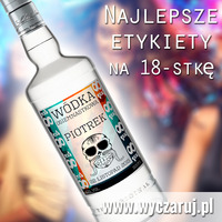Producent etykiet na butelki - wódka urodzinowa osiemnastkowa naklejki etykiety samoprzylepne na osiemnastkę butelki urodzinowe
