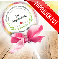 winietki samoprzylepne na lizaki lizaki jako winietka weselna